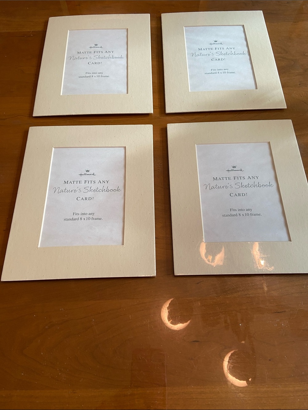 Hallmark Cream Photo Mats for 8x10 Frames - Set of 4